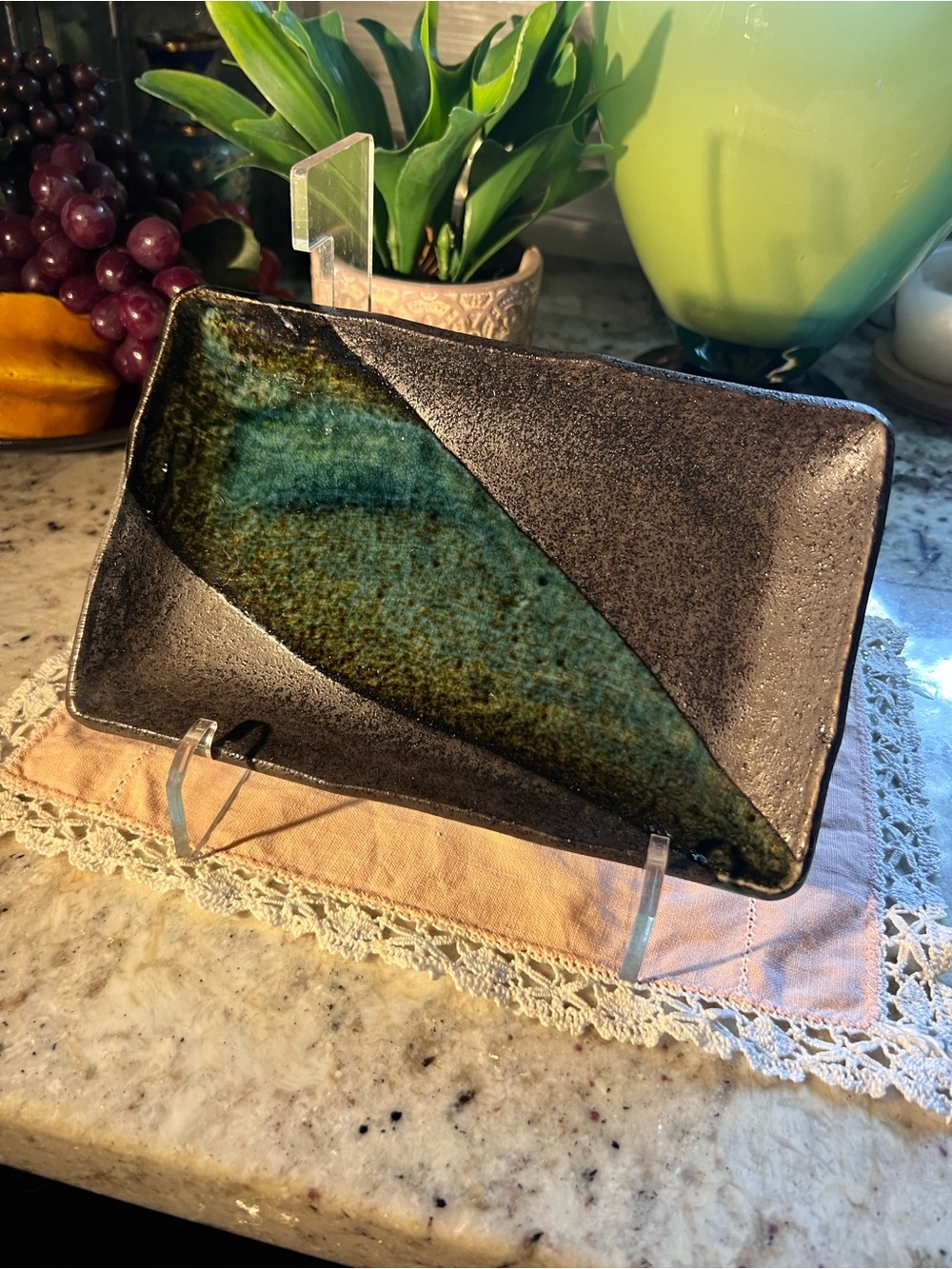 Handcrafted Rectangular Ceramic Tray Catch all sushi tray